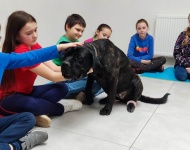 Dogoterapia w klasie 3b