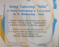Podziękowania Aktywnego Obywatelskiego Leszna